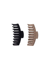 Black Neutral 2 PC Claw Clips