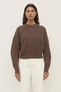 Autumn Tones: Benny Cocoa Marle Wool Knit Sweater