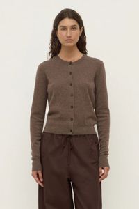 Benny Cocoa Marle Wool Knit Cardigan