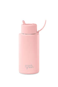Ceramic Reusable Blushed 1ltr Bottle with Flip Lid