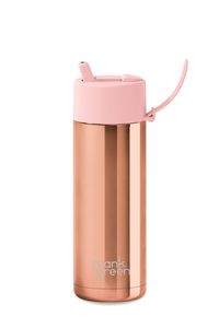 Ceramic Reusable Rose Gold LE 595ml Bottle with Flip Lid