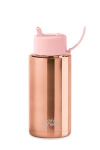 Ceramic Reusable Rose Gold LE 1ltr Bottle with Flip Lid