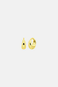 Drop Gold Small 10mm Huggie Earrings