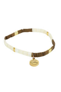 Gifts Under 75: Love Bronze Tort Cream Charm Bracelet