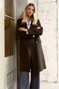 Sale 151: Stockholm Khaki Wool Double Breasted Coat