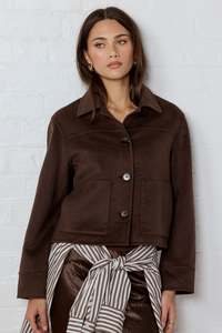 Ranger Chocolate Marle Wool Blend Soft Jacket