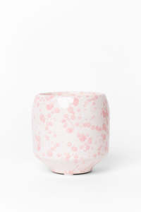 All Home Beauty: Pink Splash Glazed Ceramic Soy Wax Candle