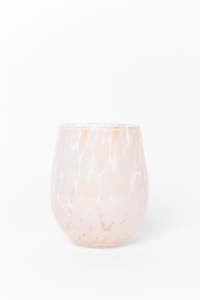 All Home Beauty: Stemless Natural Splatter Wine Glass