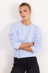 Veracious Ice Blue Crewneck Relaxed Jumper