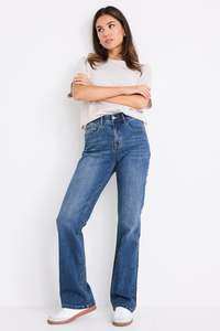 Denim Sale: Soho Mid Blue Mid Rise Comfort Fit Straight Jean