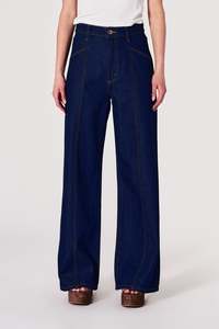 Denim Sale: Relaxed Sailor Soho Dark Blue Deco Wide Long Jean