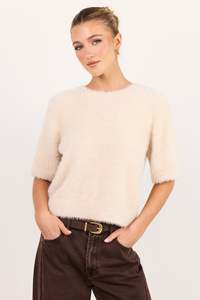 Issue Stone Fluffy Soft Knit Tee
