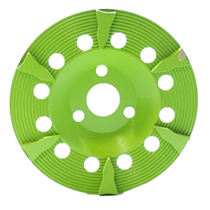 Products: Asteroid 175mm 6 Segment 80 Lime Green Diamond Disc - Floorex