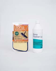 Floor Cleaning For Timber: Bona Freshen Up & Microfiber Applicator Pad Bundle
