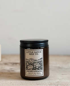 Candles: Little Batch Wax Candle - Peony and Peach