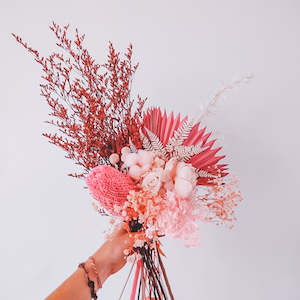 Dried Flower Bouquets: Pink and Peach Bouquet