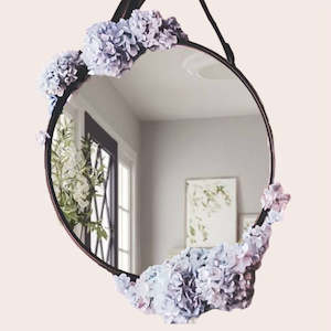 Festive Flowers: Everlasting Hydrangea Mirror
