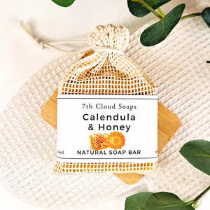 7th Cloud Soaps Natural Luxury: Calendula & Honey Soap | Natural Soap for Sensitive Skin
