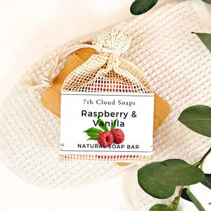 7th Cloud Soaps Natural Luxury: Raspberry & Vanilla Soap | Natural Soap for Sensitive Skin