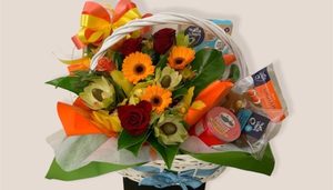 Card size: Orange Flowers & Goodies