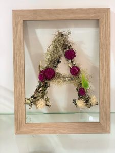Letters Frame Dried Flowers