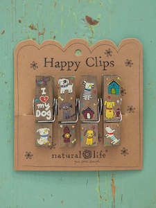 Accessories: Natural Life Chip Clip Set I Heart My Dog 024