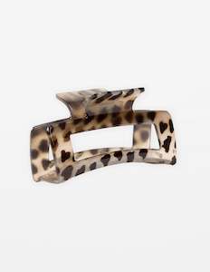 Hair Accessories: Stella and Gemma 7844 Hair Claw Oblong Leopard Print