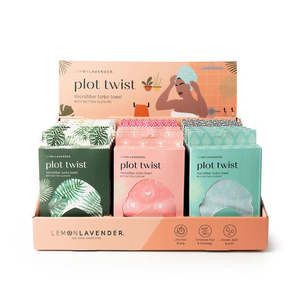 Lemon Lavender Plot Twist Microfibre Turbo Towel