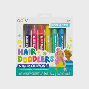 Ooly Hair Doodlers Hair Crayons - Set of 6