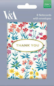 Cards: Museums & Galleries - Printed Furnishing 8 Pkt - Thank You Notecards 176