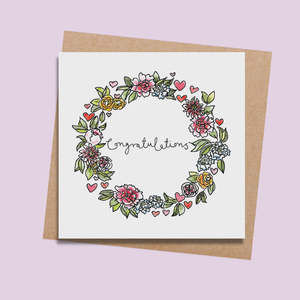 Cards: Red Tractor Designs Congratulations Wreath Card 23