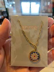 Some Flower Disc Gold Coloured Necklace 119