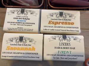 Hair Accessories: Luscious Hair and Body Soap Bar