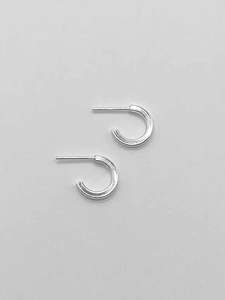 Some Sterling Silver 3/4 Hoop Stud Earrings 206