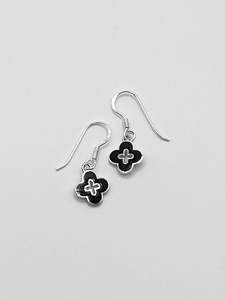 Some Sterling Silver Black Lucky Hook Earrings 2013