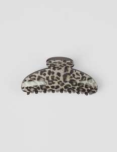 Stella and Gemma Hair Claw Grey Leopard 7922
