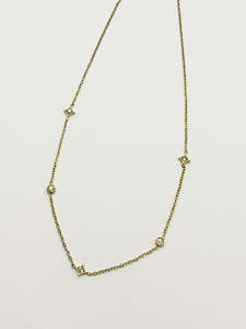 Jewellery: Some Stainless Steel Tiny Kite Gold Coloured Necklace 177