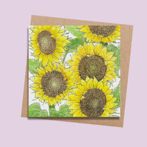 Cards: Rara and Ribbon Sunflowers Card 42