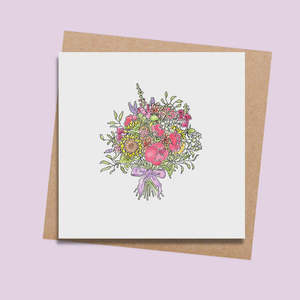 Cards: Rara and Ribbon Summer Bouquet Card RR27