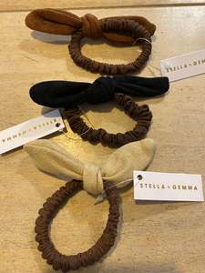 Stella and Gemma Suede Bow Hair 7518