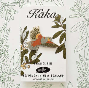 Natty Kākā Enamel Pin
