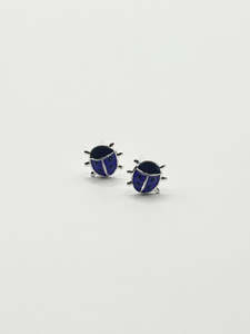 Some Sterling Silver Purple Ladybird Stud Earrings 913