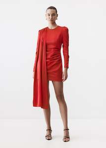 Allegra Dress in Scarlet