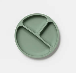 Kitchen Dining: Silicone Divided Plate | Soft Moss