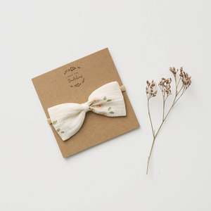 Organic Muslin Bow Headband | Enchanted Garden