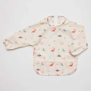 Baby: Longsleeve Waterproof Bib | Dinosaurs