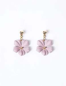 Top Sellers: Dangly Flower Earrings | Mauve