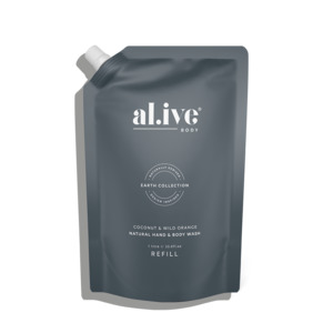 al.ive hand and body wash refill - coconut & wild orange