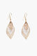 Leaves Earrings | Gold & White