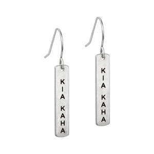 Jewellery: Little Taonga Kia Kaha Silver Earrings